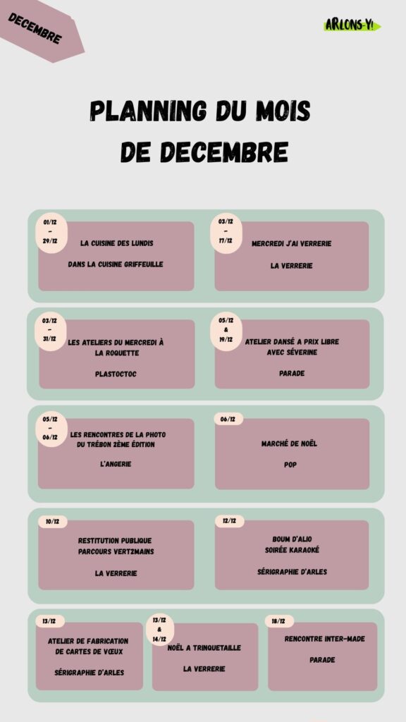 Agenda décembre Arlons-y